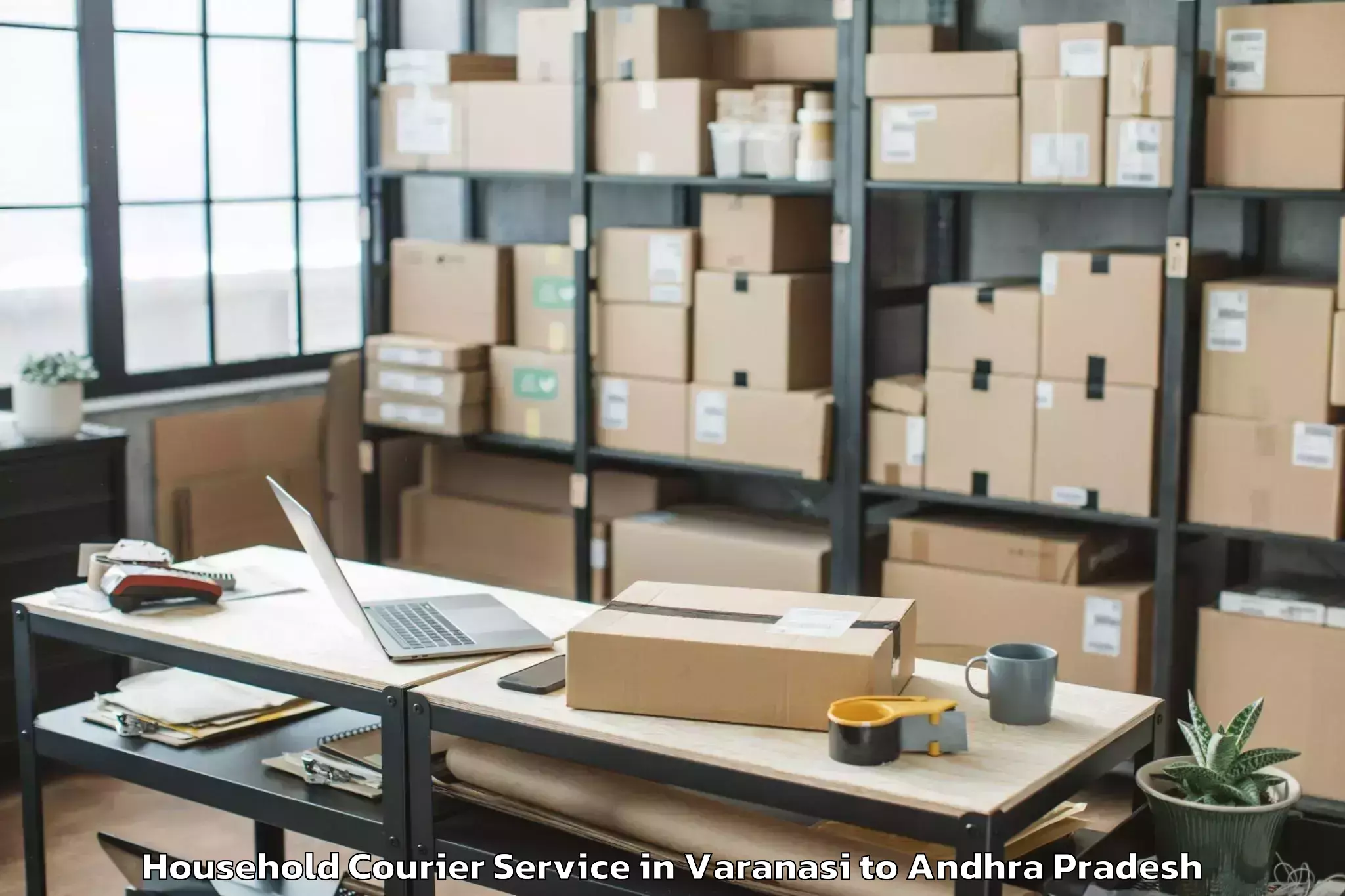 Get Varanasi to Elamanchili Household Courier